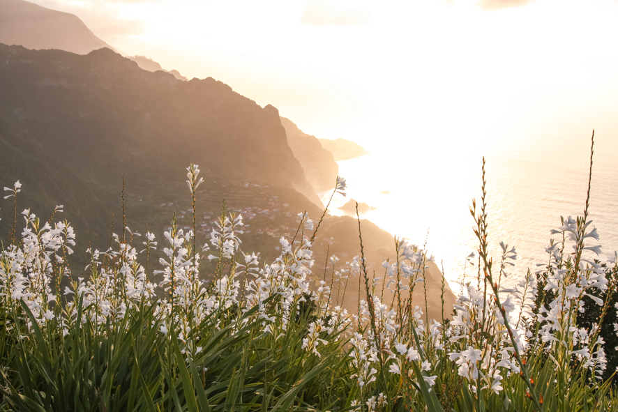 Sunset on the coast of Madeira